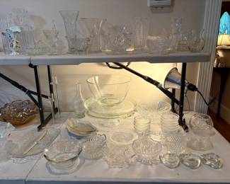 Assorted Vintage American Pressed Glassware Collection
