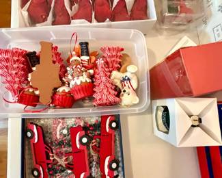 Assorted Vintage and Contemporary Christmas Ornaments Collection with Candy Cane and Gingerbread Themes
