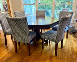 Hexagonal Pedestal Dining Set