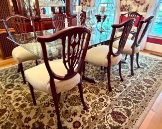 Set of Hepplewhite ShieldBack Mahogany Dining Chairs