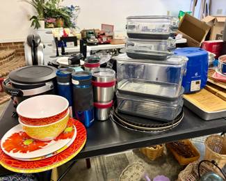 Assorted Kitchenware and Food Storage Lot