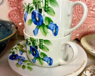 Clitoria ternatea Botanical Cup and Saucer Set
