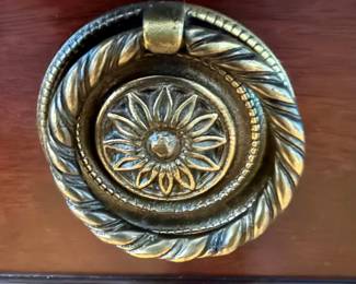 Colonial Revival Rosette Ring Pull