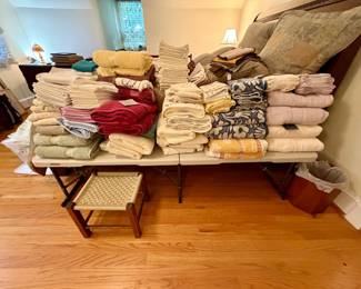 Assorted Household Linens and Towels Collection