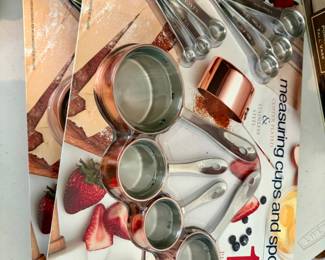 MIU France Piece Copper Plated Measuring Cup and Spoon Set
