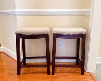 Pair of Linon Claridge Backless Counter Stools 
