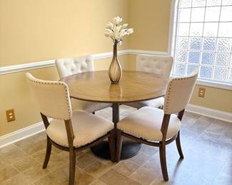 Modern Dining Table Set with 4 Upholstered Chairs
