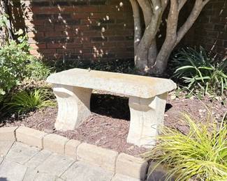 Stone Garden Bench 