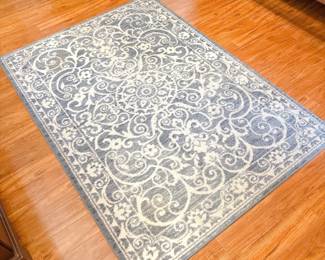 Blue & White Area Rug