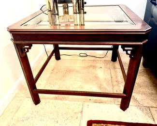 Vintage Chippendale style square side table