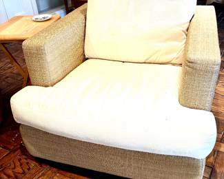 Woven seagrass easy chair