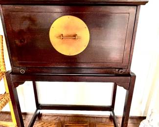 Asian style drop down box desk