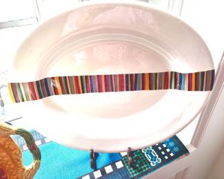 Colorful stripe platter