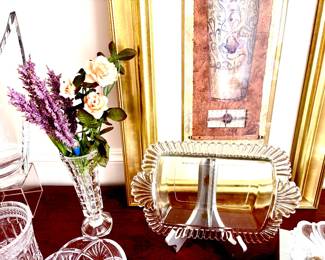 Assorted crystal and glass