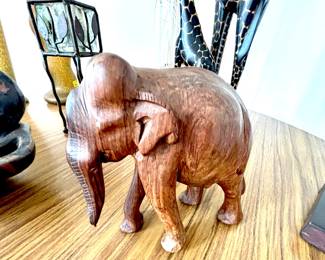 Vintage wood elephant