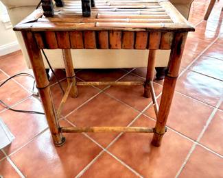 Vintage bamboo side table