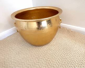 Gold metal planter
