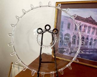Large lariat glass platter