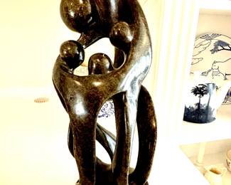 Carved soapstone abstract sculpture