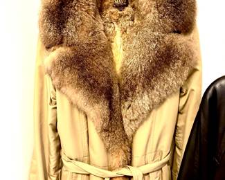 Glamorous fur lined trench