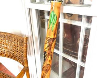 Painted bamboo stalk