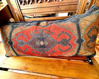 Pair of vintage kilim throw pillows
