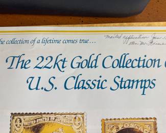 Books of collectible stamps