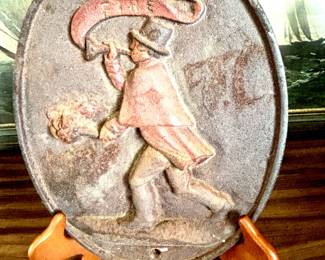 Cast iron fire mark plaque