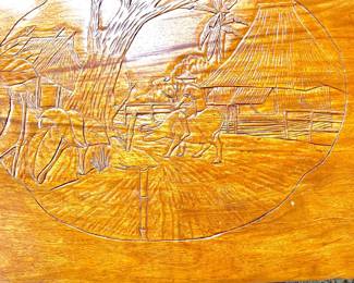 Center carving of coffee table