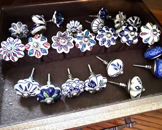 Colorful ceramic drawer knobs