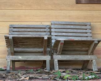 Outdoor wooden chairs 