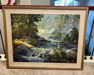 Oil Landscape on Canvas 38 1/2 x 48"