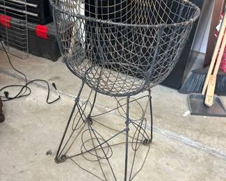 Vintage Wire Laundry Basket