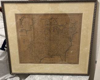 1747 Antique Map of the United States by Emanuel Bowen