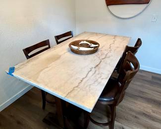Marble countertop table - damaged on corner
