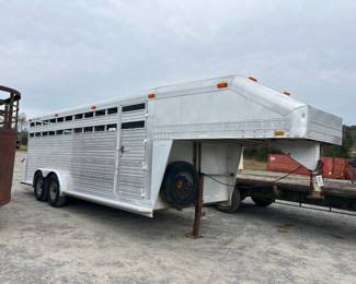 4-STAR 20’X7’ ALUMINUM GOOSENECK STOCK TRAILER