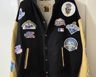 Vintage Style KC Royals Bomber Jackt w/ WS patches