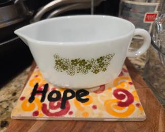 Vintage Pyrex Spring Blossom Gravy Boat