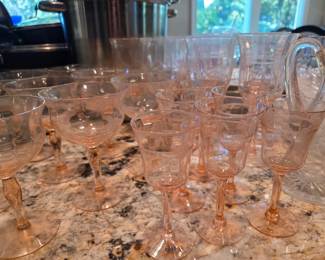 Pink Depression glass