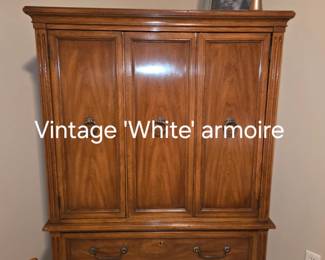 Vintage White Armoire