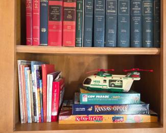 Vintage Law books & misc books and games