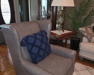 Leather wingback chair - Smith Bros