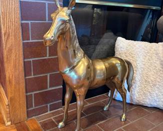 Mid Century Brass Horse 