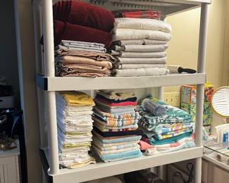 Loads of sheets and towels