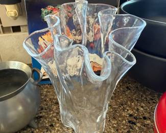 vintage Muurla Finland "Eva" Handkerchief Vase designed by Pertti Kallioinen