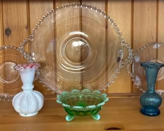 Candlewick Serving Plates Fenton Ruffle Vase More