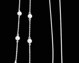 Sterling Pearl Pendant Sterling Beaded Necklace