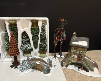 Dept 56 Snowy Village Evergreens The Maltings Dickens Village