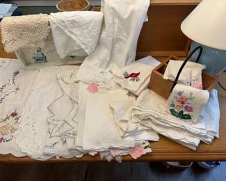 Vintage Linens Table Lamp