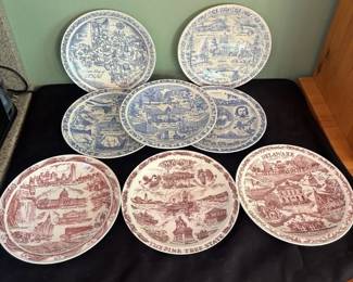Vintage Vernon Hills State Collector Plates